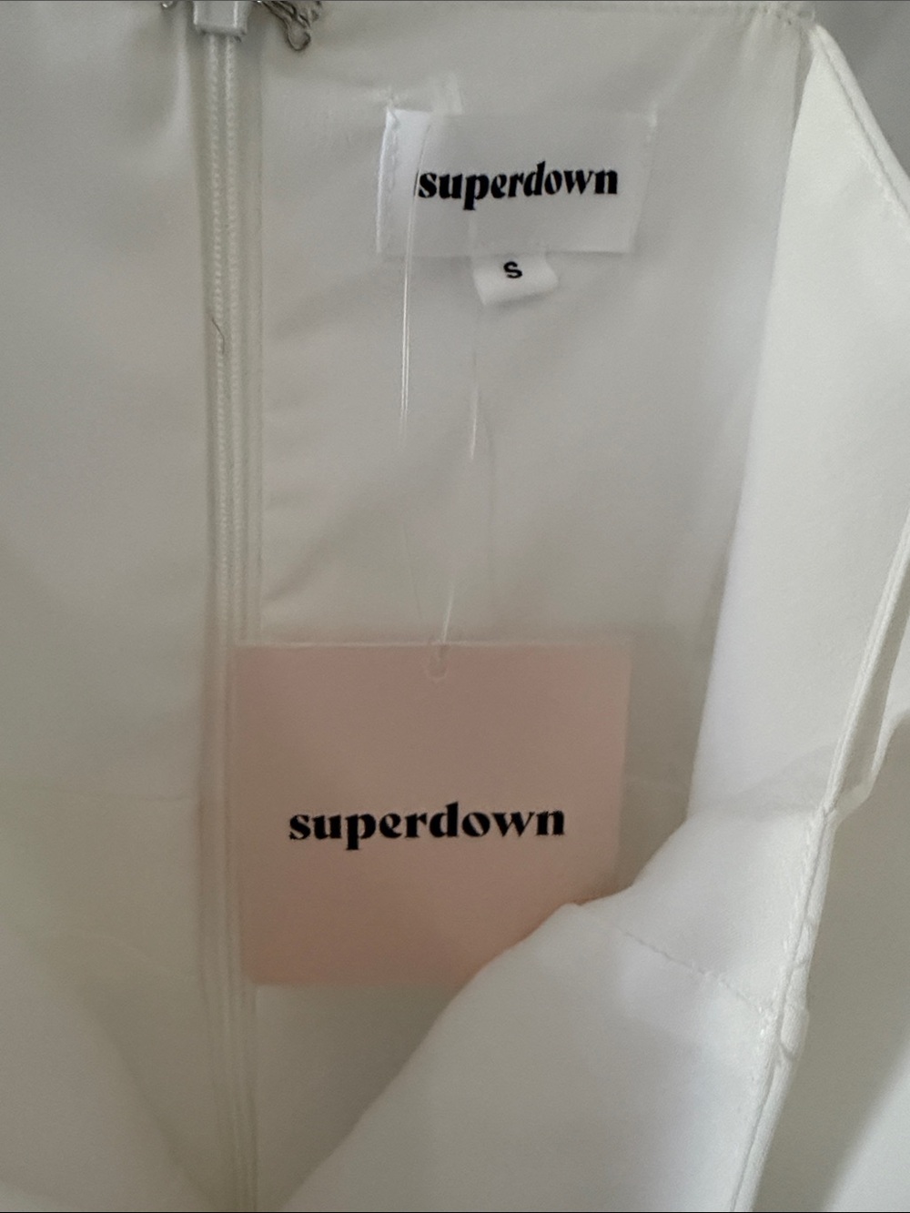 superdown White Ruched Drawstring Mini Dress - Picture 2 of 7